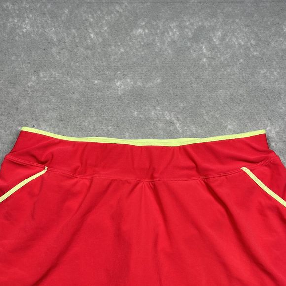 Nike Pink Yellow Running Skirt with Built-in Shorts 453694-617 Women’s Size: L - Picture 2 of 16